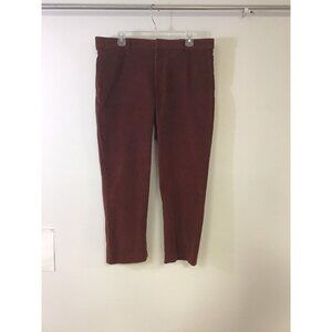 Lands' End Men's Corduroy Pants Size 36 Traditional Fit Brown/Burgundy Color